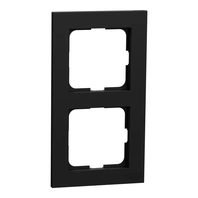 Combination frame 2-gang Ocean Plastic Plus Black RAL9005
