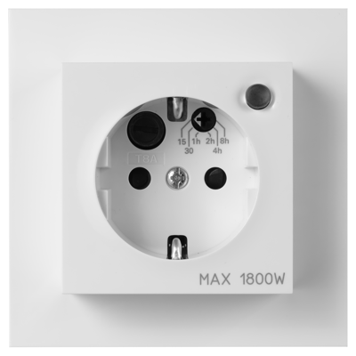 PLUS single socket-outlet with integrated timer PW RAL9010图像