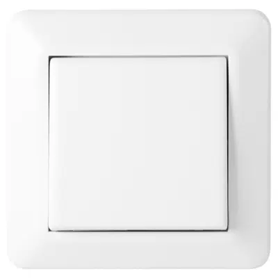 afbeelding voor 1-button cross switch RS16 flush PW RAL9003