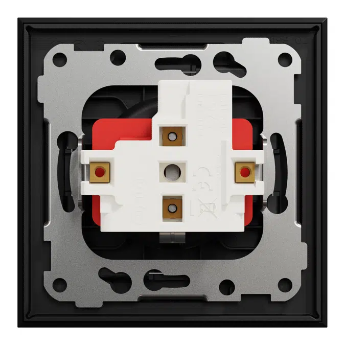 Single socket-outlet screwless Ocean Plastic Plus Black RAL9005