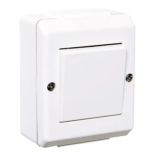 RS16 switch two-way IP55 surface PW RAL9003