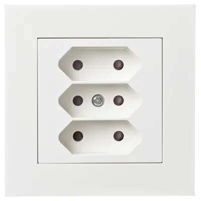 billede til PLUS triple Euro socket-outlet PW RAL9010
