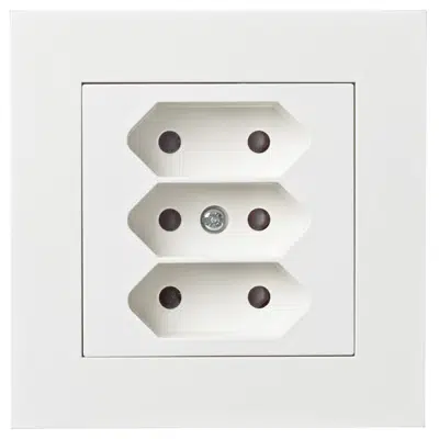 Obrázek pro PLUS triple Euro socket-outlet PW RAL9010