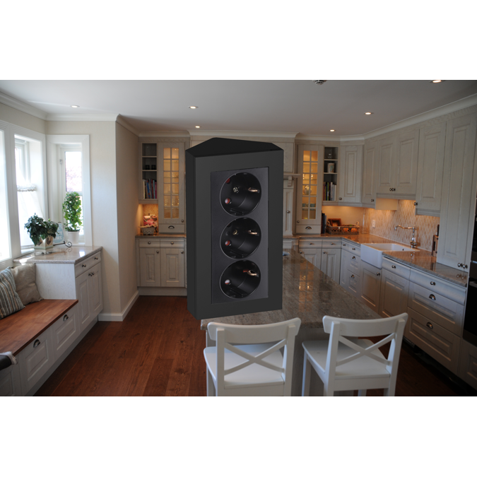 BIM objects - Free download! PLUS triple Schuko socket-outlet BLK ...