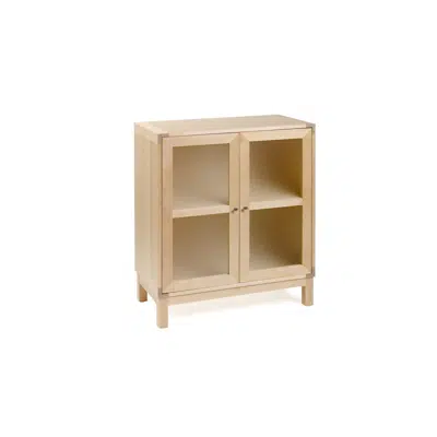 画像 Hven wooden and glass cabinet