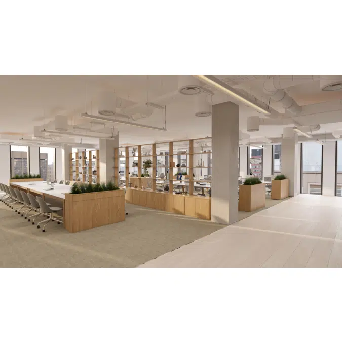 mod system - config 15 - Divider with storage & shelves