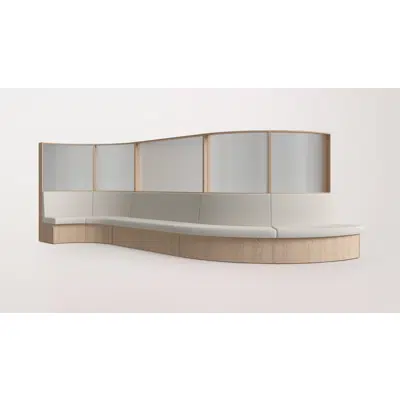 Image for mod system - config 4 - Curved divider with banquette seating