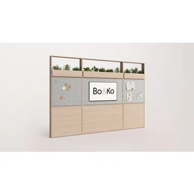 Image for mod system - config 5 - Divider with pinable fabric panels