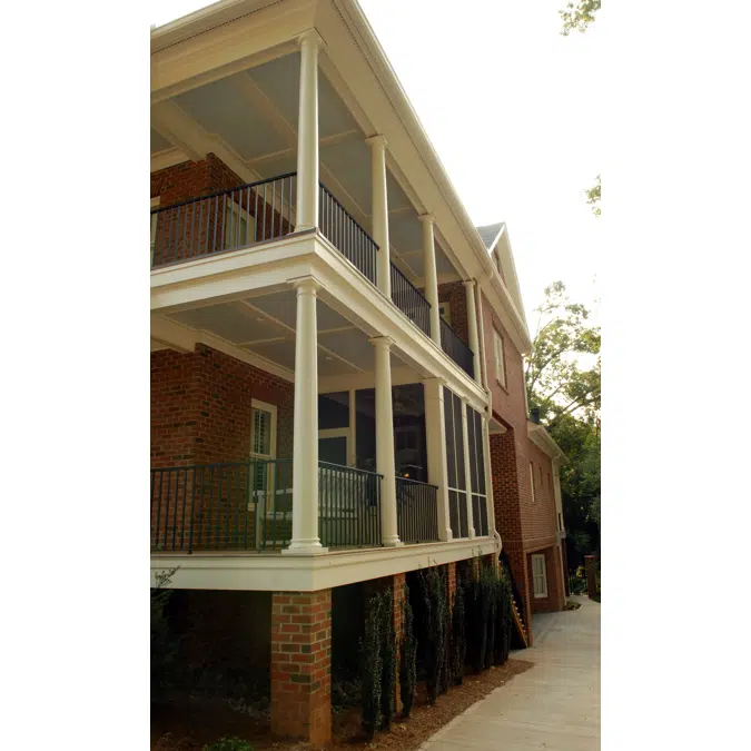 BIM objects Free download! Round Fluted Composite Porch Columns