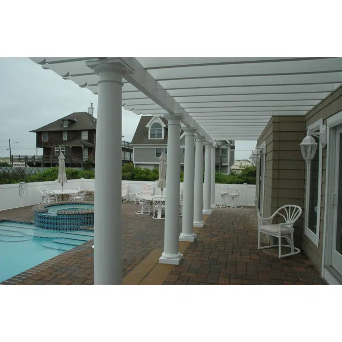 BIM objects Free download! Round Fluted Composite Porch Columns