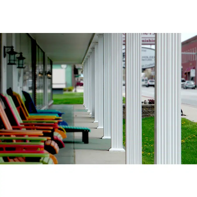 BIM objects - Free download! Fluted Square Aluminum Porch Columns ...