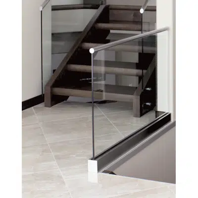 EAC M2 Series Low-Profile Base Shoe - Glass Railing 图像