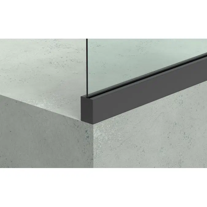 EAC M2 Series Low-Profile Base Shoe - Glass Railing 