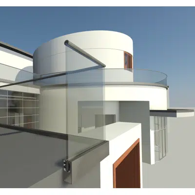 EAC M6Y Series Commercial Base Shoe - Glass Railing 图像