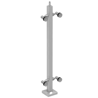 EAC S1 Series - Square Heavy Duty Post - Glass Railing 图像