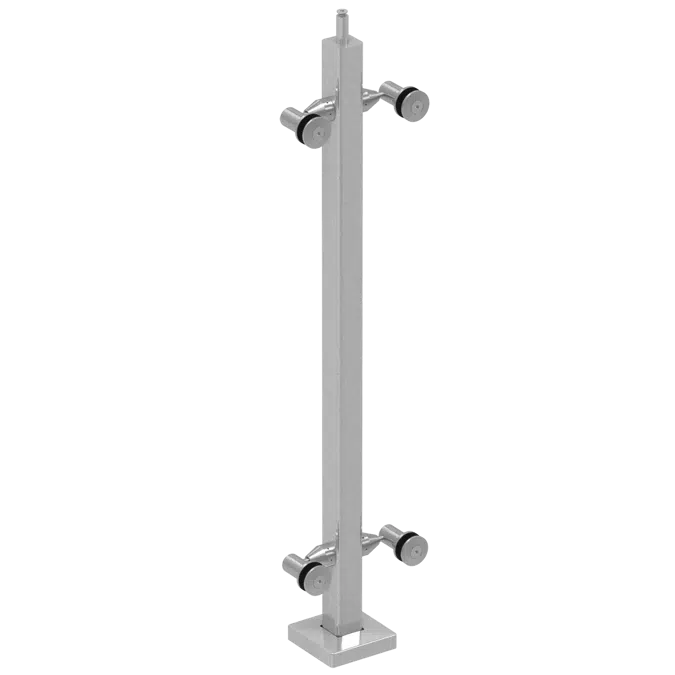 EAC S1 Series - Square Heavy Duty Post - Glass Railing 