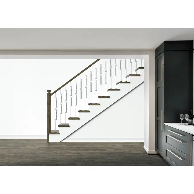 EAC Modern Double Slim Rectangular Baluster