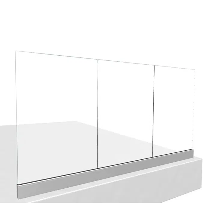 EAC M4 Series Commercial Base Shoe - Glass Railing 