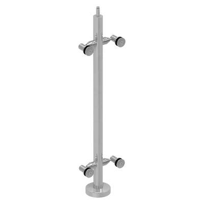 Image pour EAC R1 Series - Round Heavy Duty Post - Glass Railing 