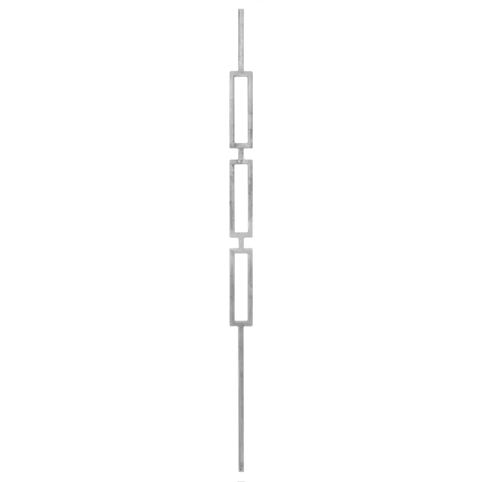 EAC Modern Triple Slim Rectangular Tubular Baluster