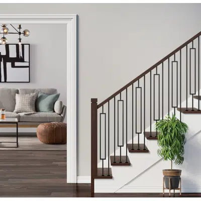 billede til EAC Modern Single Wide Rectangular Solid Baluster