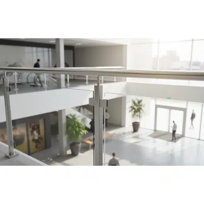 afbeelding voor EAC S3 Series - Square Heavy Duty Post - Glass Railing 