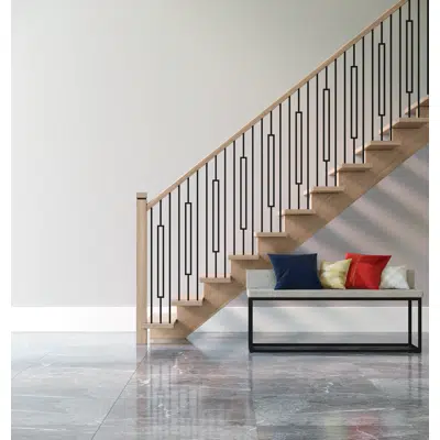 billede til EAC Modern Single Slim Rectangular Solid Baluster