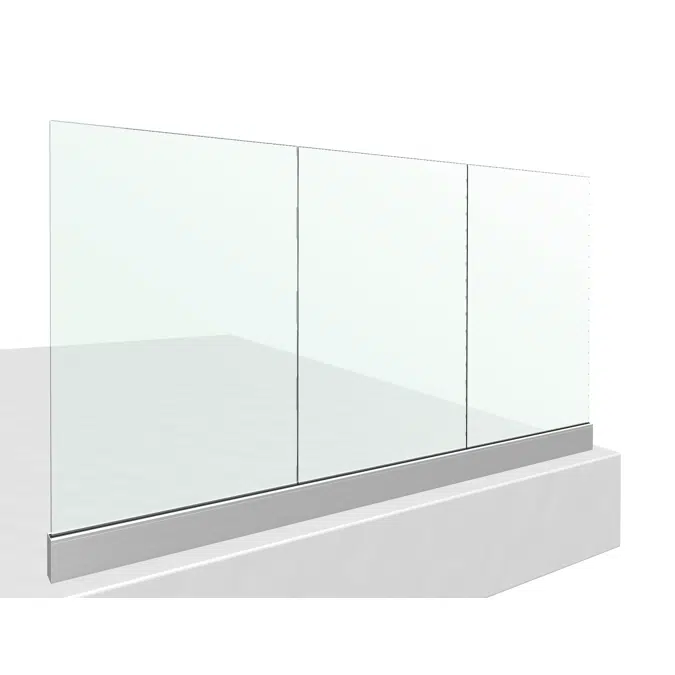 EAC M3 Series Base Shoe - Glass Railing 