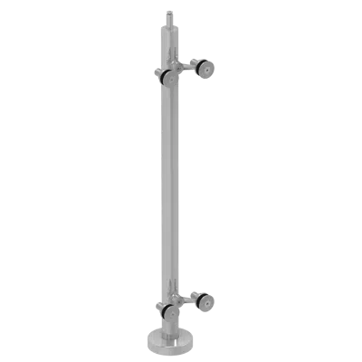 Image for EAC R2 Series - Round Heavy Duty Post - Glass Railing 