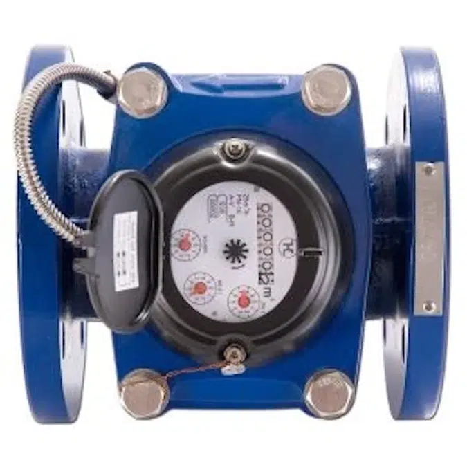 Water meter with pulse emiter for pool