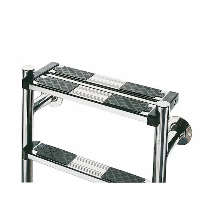 Split ladder - Bottom half 1 LUXE step + 1 double safety step for pool