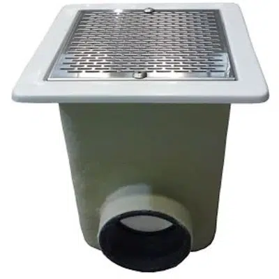 imagem para Ralo de fundo NORM de poliéster e fibra de vidro para piscina