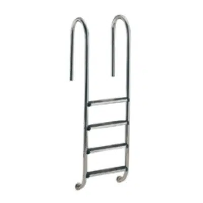 imagen para Escalera de pared con peldaños modelo Standard para piscina
