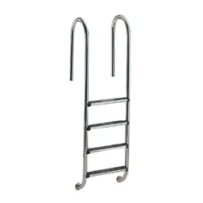 Image for Wall ladder with standard model steps for pool