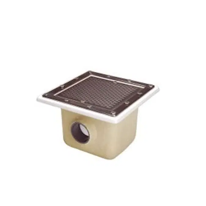 NORM polyester and fibreglass drain 350x350mm for pool
