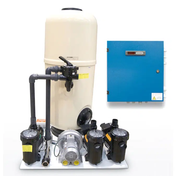 Compact kit filtration for public pool use