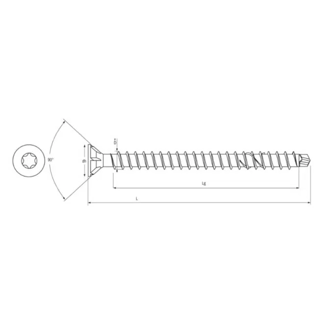Timber construction screw EASYtimberTOP