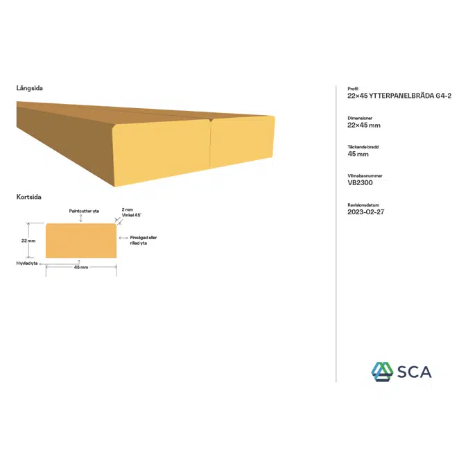 22x45 YTTERPANELBRÄDA G4-2