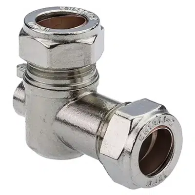 Image pour Angled Isolation Valve Chrome 15mm 36374 