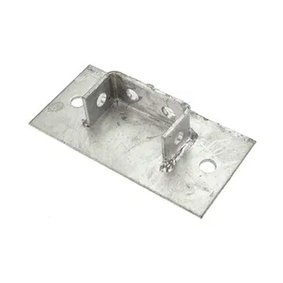 Image for Channel Bracket - Double Channel Base Plate (200 x100mm)