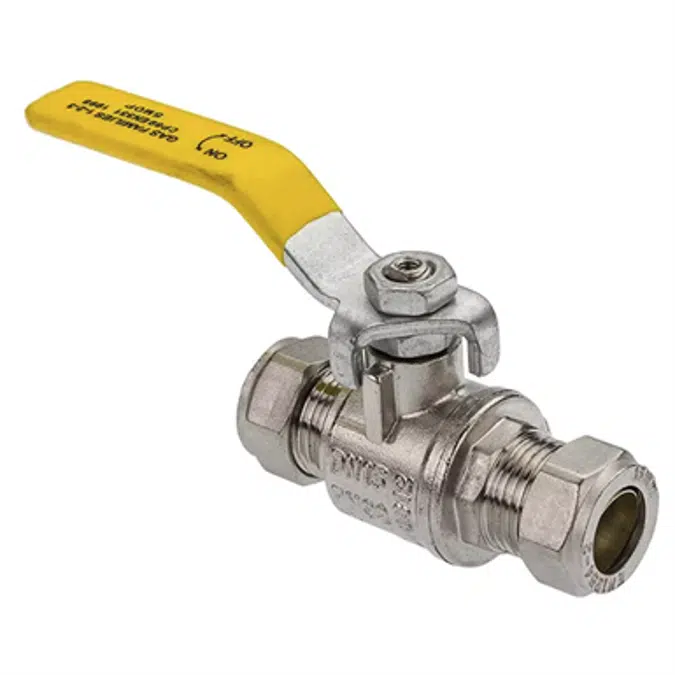 Gas Lever Ball Valve - 35mm Yellow 30761