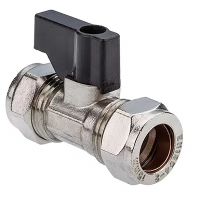 billede til Chrome Isolating Valve With Lever 15, 22mm 30840, 30841