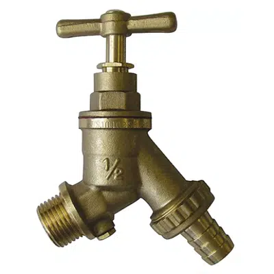 画像 1/2" Hose Union Bib Tap with Double Check Valve 30743