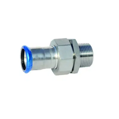 Image for Stainless Steel Press Male Union Flat Faced Seal (M-Profile) 15mm - 54mm