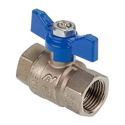 obraz dla FxF Butterfly Handle Ball Valve - 1/4", 3/8", 1/2", 3/4", 1" - Red & Blue - 30473, 30474, 36667, 36668, 36669