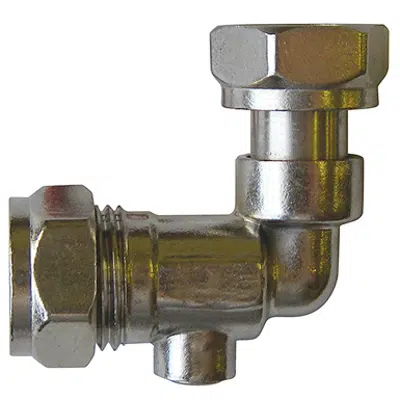 Image for Angled Chrome Service Valve - 15mm x 1/2" 36377 
