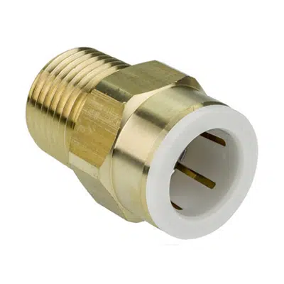 Image for Polybutylene Push-Fit Male Iron Adaptor Brass - 15mm x 1/2", 22mm x 3/4" & 28mm x 1" - 36073, 36074 , 36075