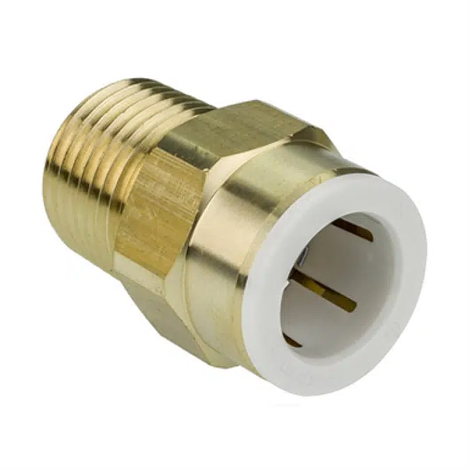 Polybutylene Push-Fit Male Iron Adaptor Brass - 15mm x 1/2", 22mm x 3/4" & 28mm x 1" - 36073, 36074 , 36075