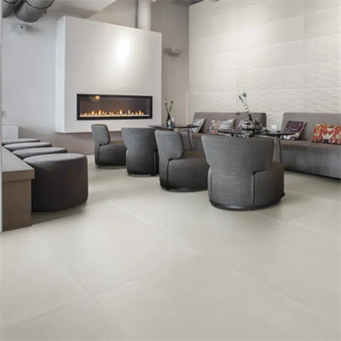 Collection Uptown colour White Floor Tiles