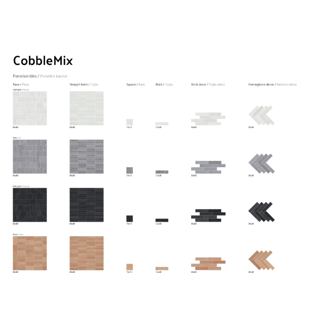 BIM objects - Free download! Cobblemix Vitra Tile Collection | BIMobject